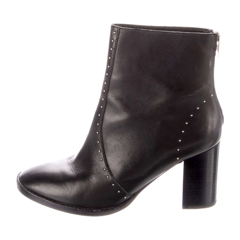 AllSaints Mila Leather Studded Ankle Boots (Size 40/US Size 9)